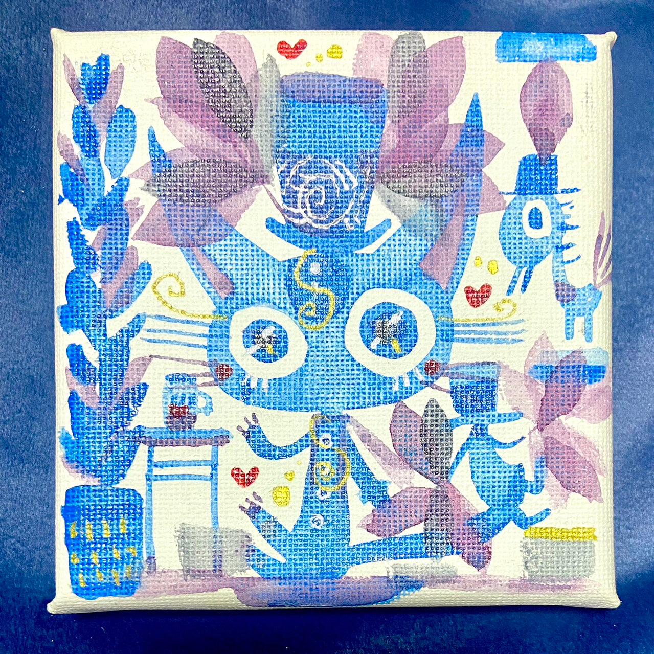 Hondacat mini 10cm square canvas
