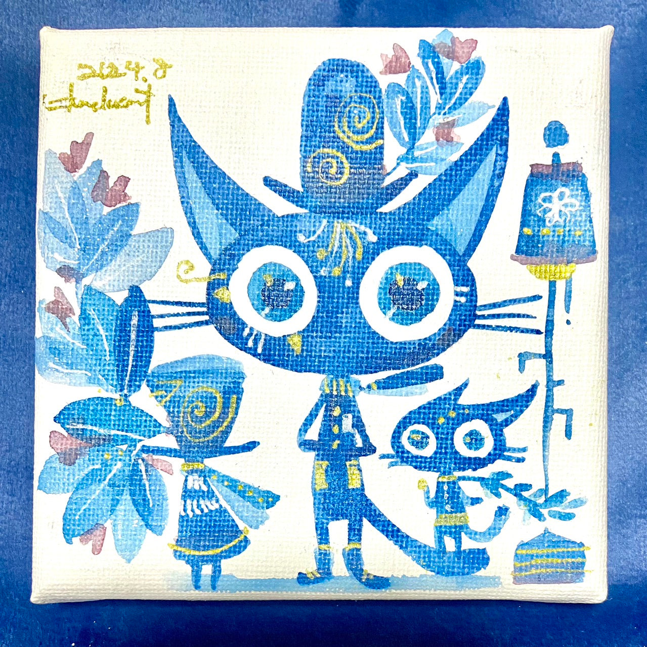 Hondacat mini 10cm square canvas